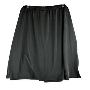 Southern Expressions Knee Length Swim Skirt Cover Up Women’s 3X Black No Lining
